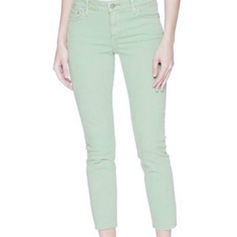 Lucky Brand Zoe Straight Crop Jeans LIght Green Size 14/32